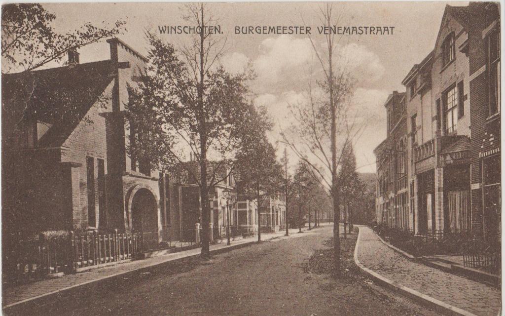 1928 winschoten burgemeester venemastraat dorpsgezicht dorp, Ophalen of Verzenden, 1920 tot 1940, Gelopen, Groningen