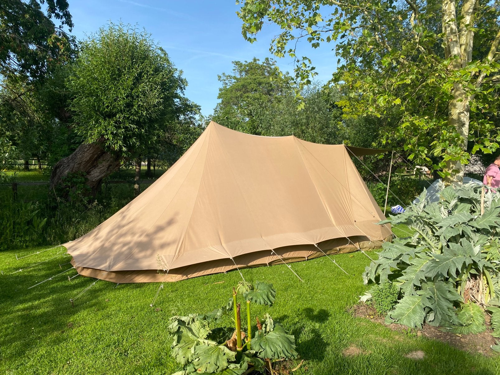 Esvo Huron lichtgewicht katoenen pyramide tent, Ophalen, Gebruikt, Tot en met 4
