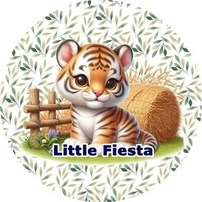 lf269 icing frosting tijger 18cm eetbare taart print topper, Ophalen of Verzenden, Nieuw, Taarten, Versiering
