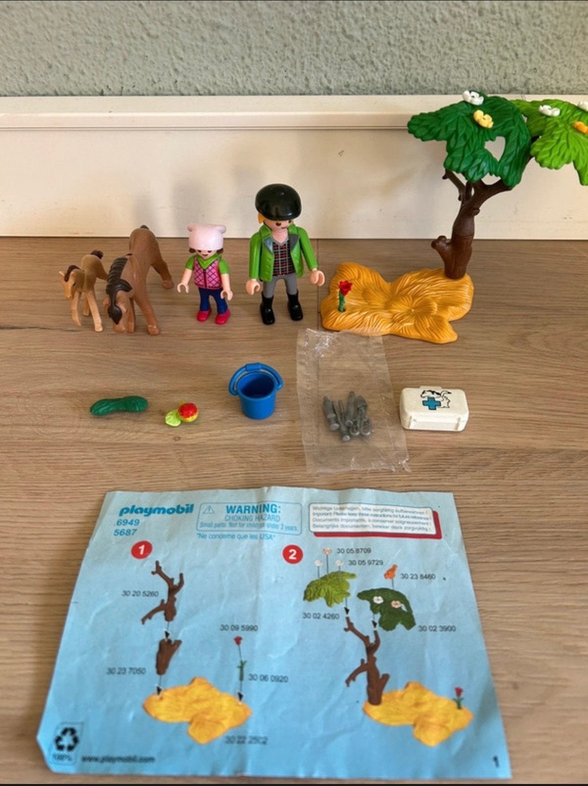 Playmobil RidingStables set 6949+5687 Dierenarts,pony,veulen, Ophalen of Verzenden, Gebruikt, Jongen of Meisje