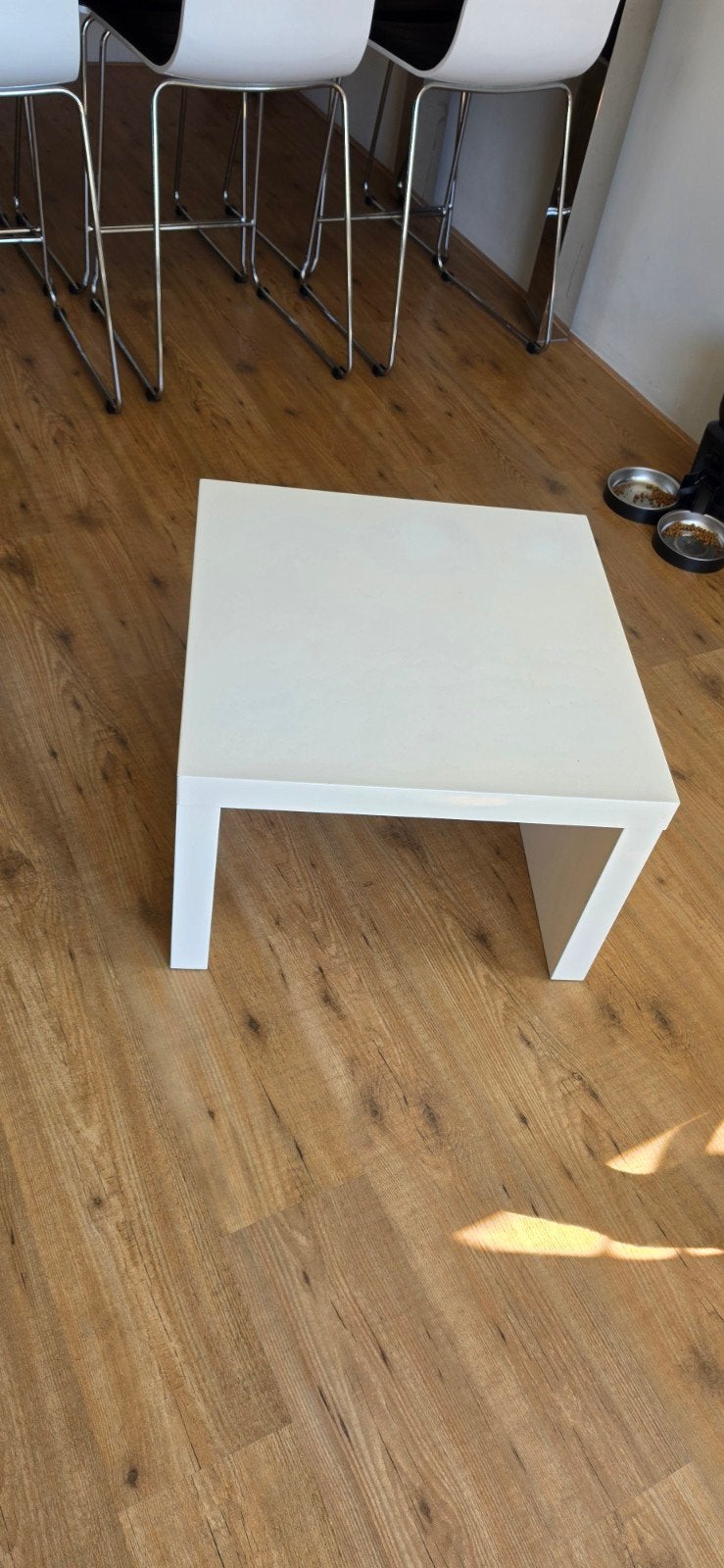 Witte salontafel - Modern en minimalistisch, Overige materialen, Gebruikt, 50 tot 100 cm, Vierkant