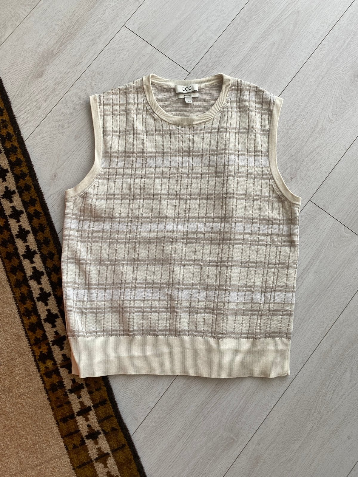 Cos spencer pullover slipover ruit vest, Kleding | Heren, Truien en Vesten, Ophalen of Verzenden, Zo goed als nieuw, Maat 48/50 (M)