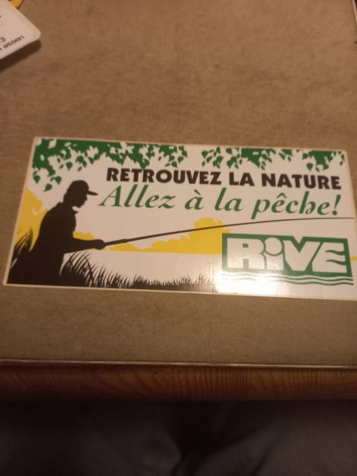 Rive Vissticker: "Retrouvez la Nature, Allez à la Pêche!", Ophalen of Verzenden