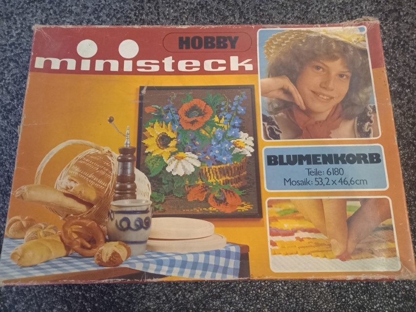 * Ministeck Hobby Blumenkorb vintage, nr. 815 uit 1980 *, Hobby en Vrije tijd, Ministeck, Verzenden, Gebruikt, Box-set