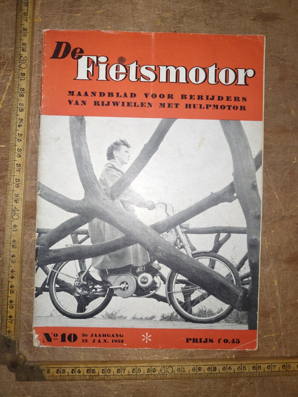 maandblad 'de Fietsmotor' nr 10   1953, Ophalen of Verzenden, Gebruikt