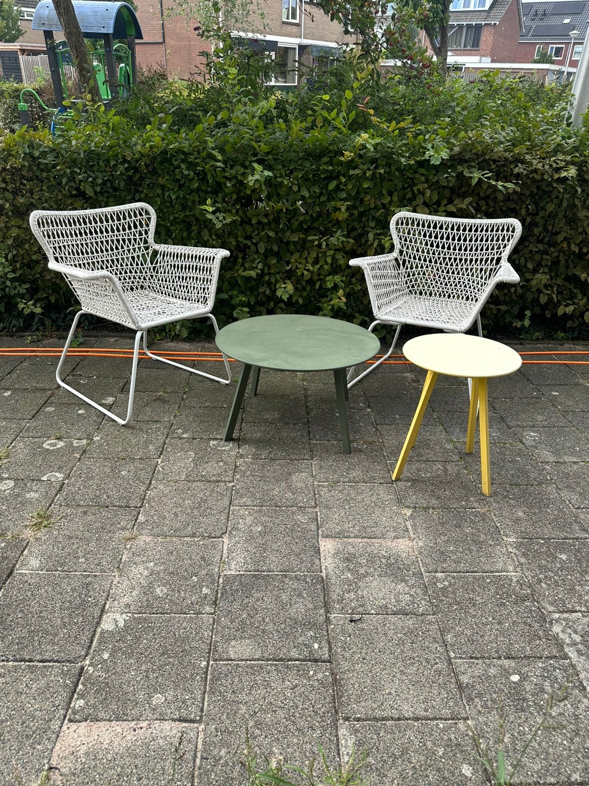 Tuinstoel. Ikea hogsten tuinstoelen met evt salontafel erbij, Overige materialen, Gebruikt, Tuinset, Ophalen