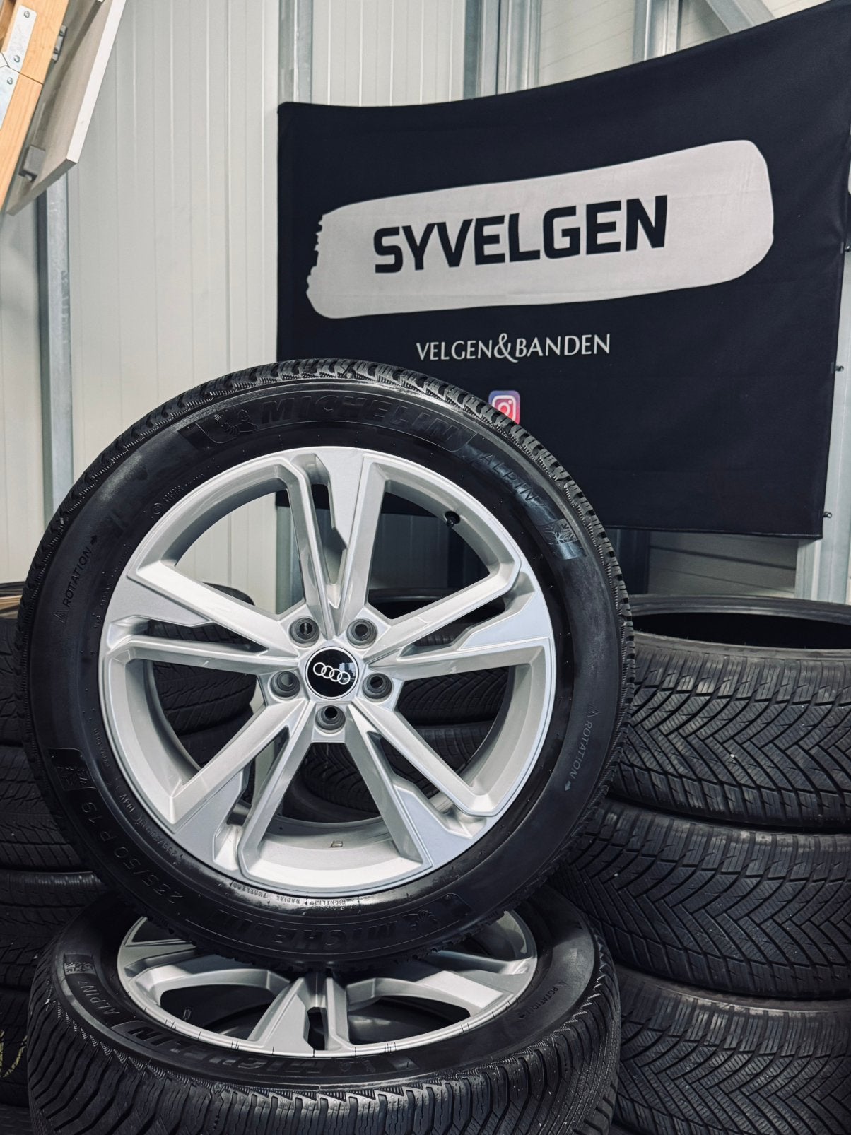 19" 5x112 Orig. Audi Q3 S-Line Velgen - Michelin Winterset!!, Auto-onderdelen, Banden en Velgen, Gebruikt, Banden en Velgen, Winterbanden