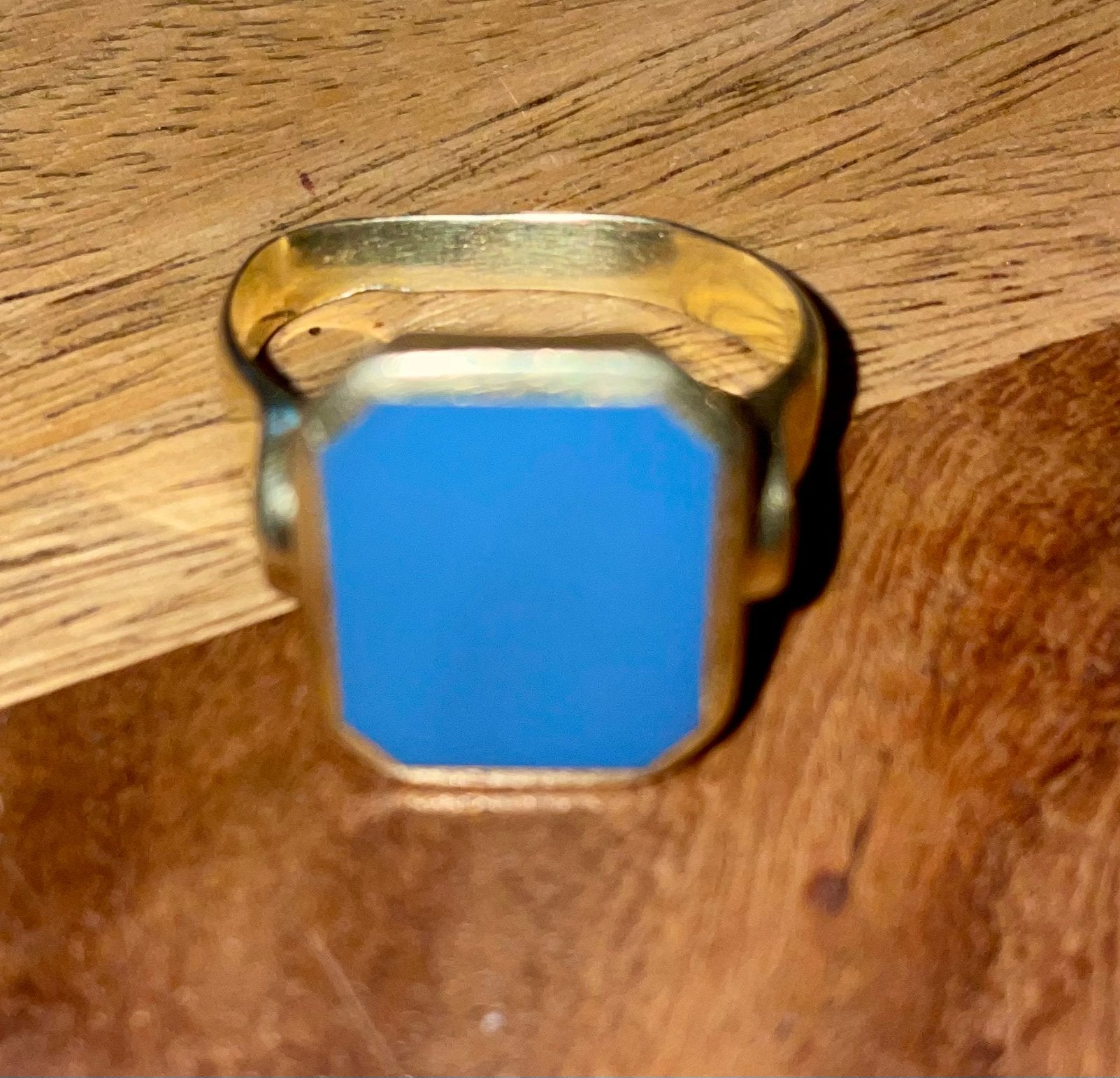 Antieke 14krt gouden zegelring, Sieraden, Tassen en Uiterlijk, Gebruikt, 20 of groter, Heer, Ophalen of Verzenden
