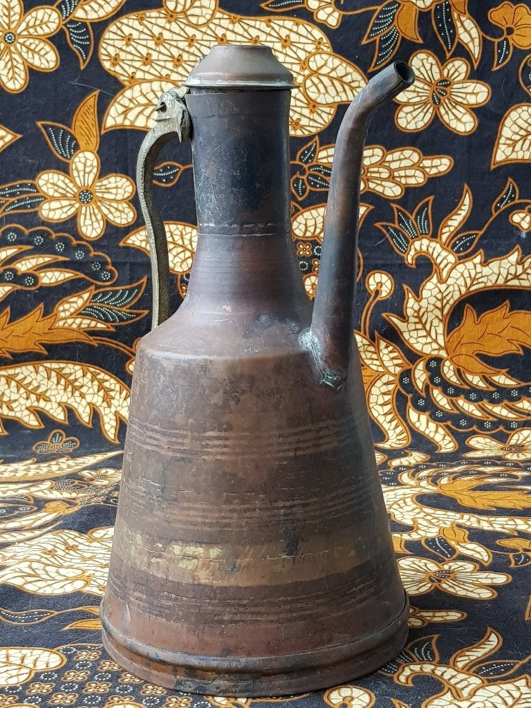 Originele antieke Oosterse koffiekan van koper 27,5 cm., Antiek en Kunst, Antiek | Koper en Brons, Ophalen of Verzenden, Koper