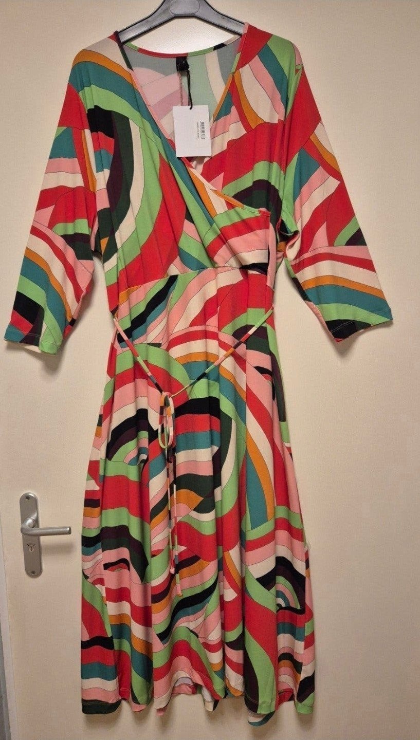 Nieuw fleurige yoek jurk maat XL is 50/52, Yoek, Ophalen of Verzenden, Nieuw, Jurk
