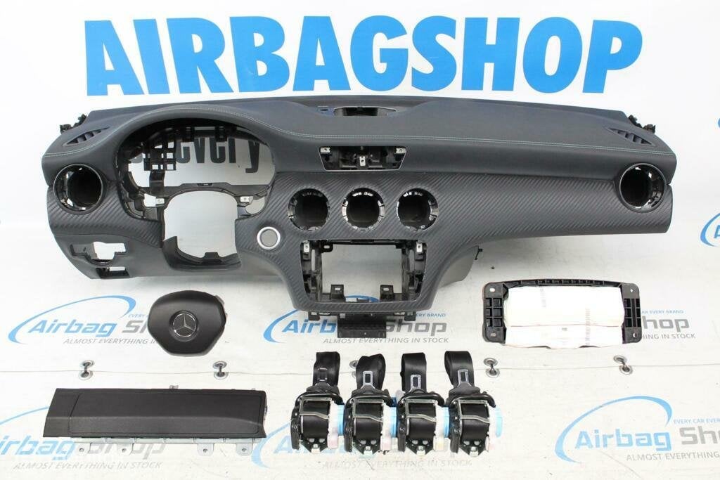 Airbag set Dashboard groen stiksels Mercedes  A klasse W176, Auto-onderdelen, Gebruikt, Ophalen of Verzenden