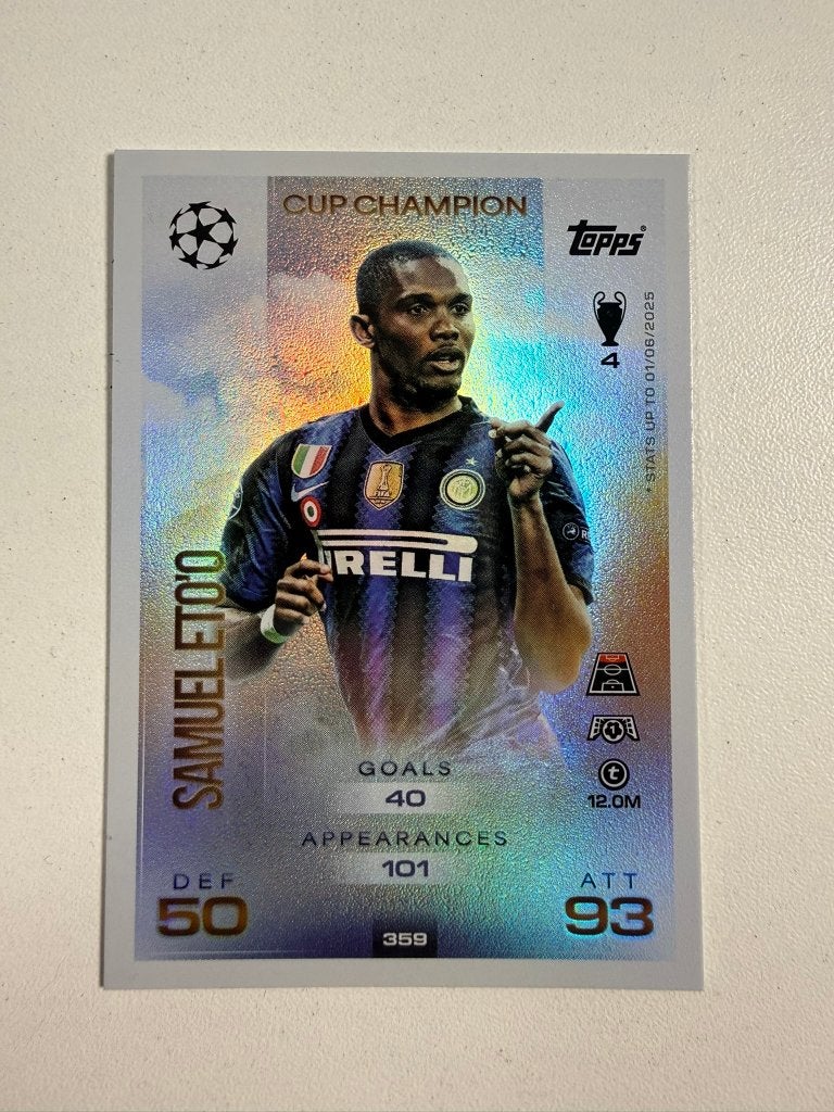 359 Samuel Eto'o Cup Champion Match Attax 2025-26, Ophalen of Verzenden, Nieuw, Buitenlandse clubs, Poster, Plaatje of Sticker