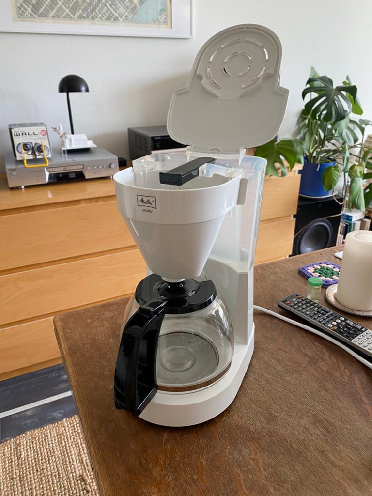Melitta easy koffiezetapparaat, wit, 10 kops, Ophalen, Koffiemachine, Gemalen koffie, Zo goed als nieuw