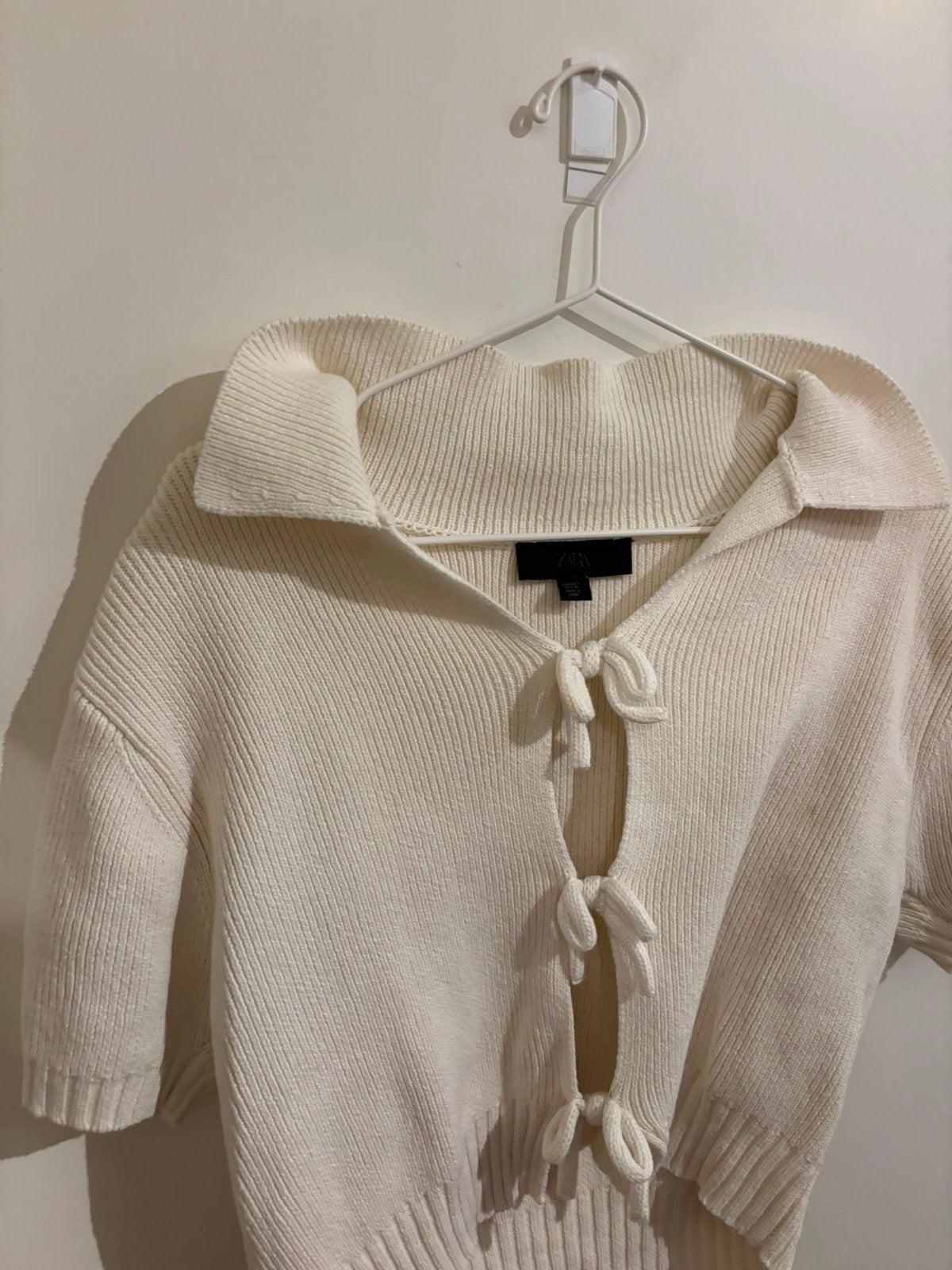 ZARA Vest T-shirt Maat L, Ophalen, Gedragen, Maat 42/44 (L), Wit