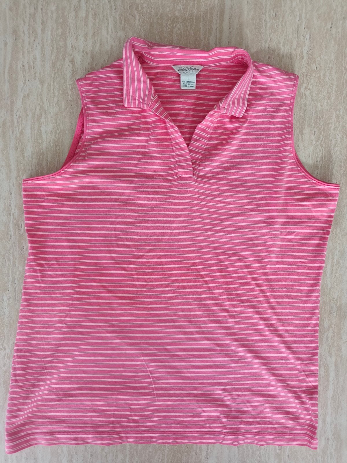 Brooks Brothers Golf Polo Shirt Roze Maat L, Maat 42/44 (L), Ophalen of Verzenden, Zo goed als nieuw, Korte mouw