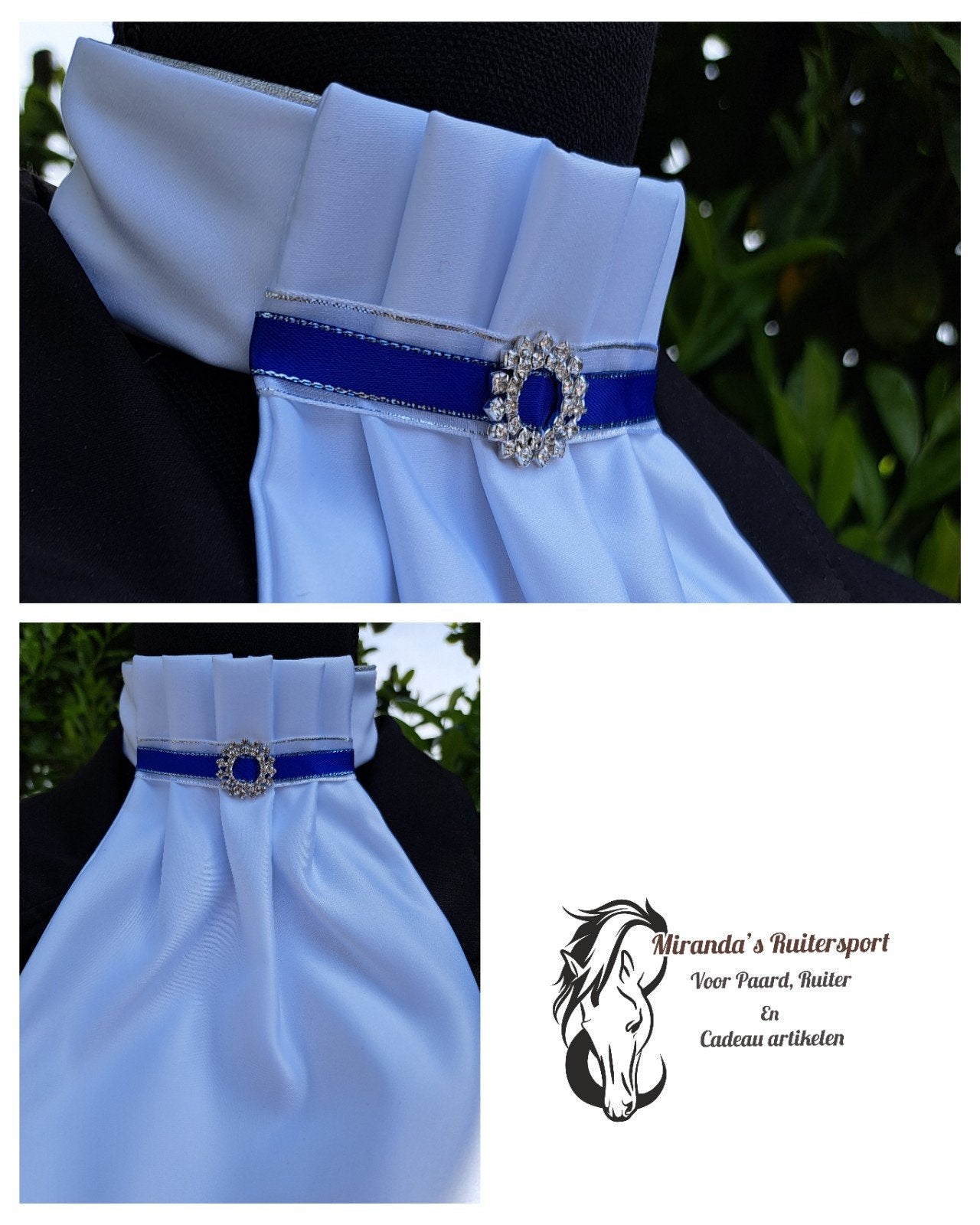 Made by Lique kinder plastron Harmonica Kobalt Blauw, Blauw, Kinderen, Dressuur, .