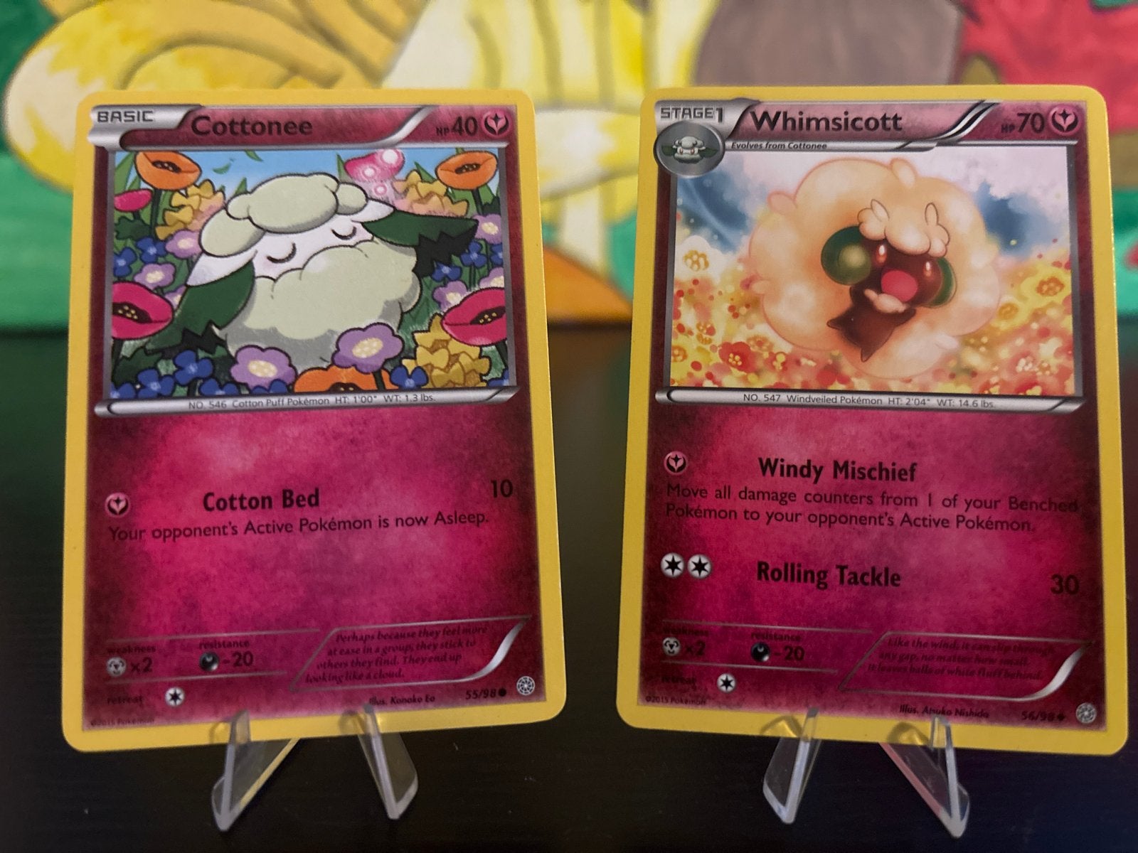 Ancient Origin Pokémon Kaarten: Cottonee en Whimsicott, Ophalen of Verzenden, Gebruikt, Meerdere kaarten