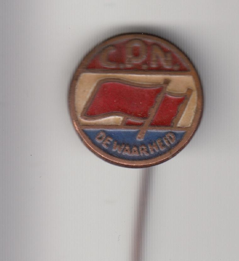 CPN Communistische Partij Nederland Politiek Communisme, Verzamelen, Gebruikt, Verzenden, Speldje of Pin, Nvt
