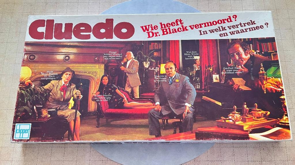Cluedo Clipper vintage NL editie compleet jaren 80 photo, Ophalen of Verzenden, Gebruikt