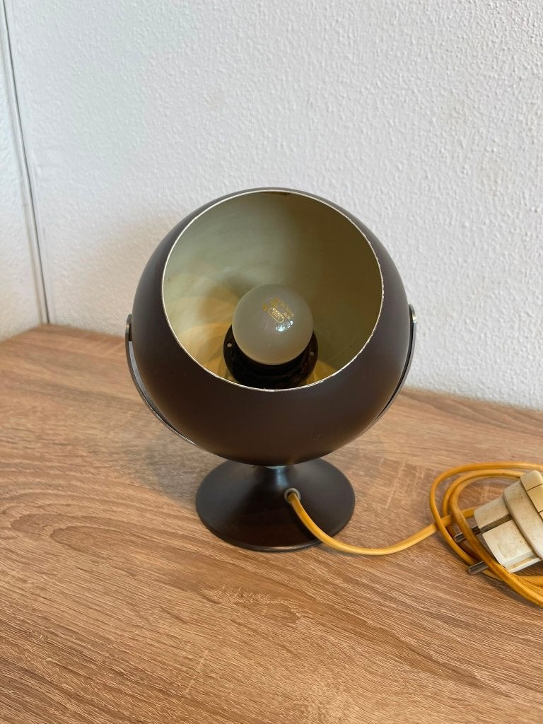 ANVIA Globe tafellamp J.J.M. Hoogervorst – Vintage jaren 70, Overige merken, Vintage, 20 cm, Zwart