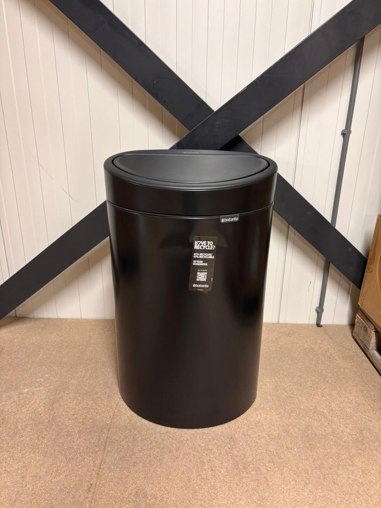Brabantia Touch Bin afvalemmer 23+10 Liter | DLS18519, Huis en Inrichting, Woonaccessoires | Prullenbakken, Nieuw, Metaal, 50 tot 75 cm