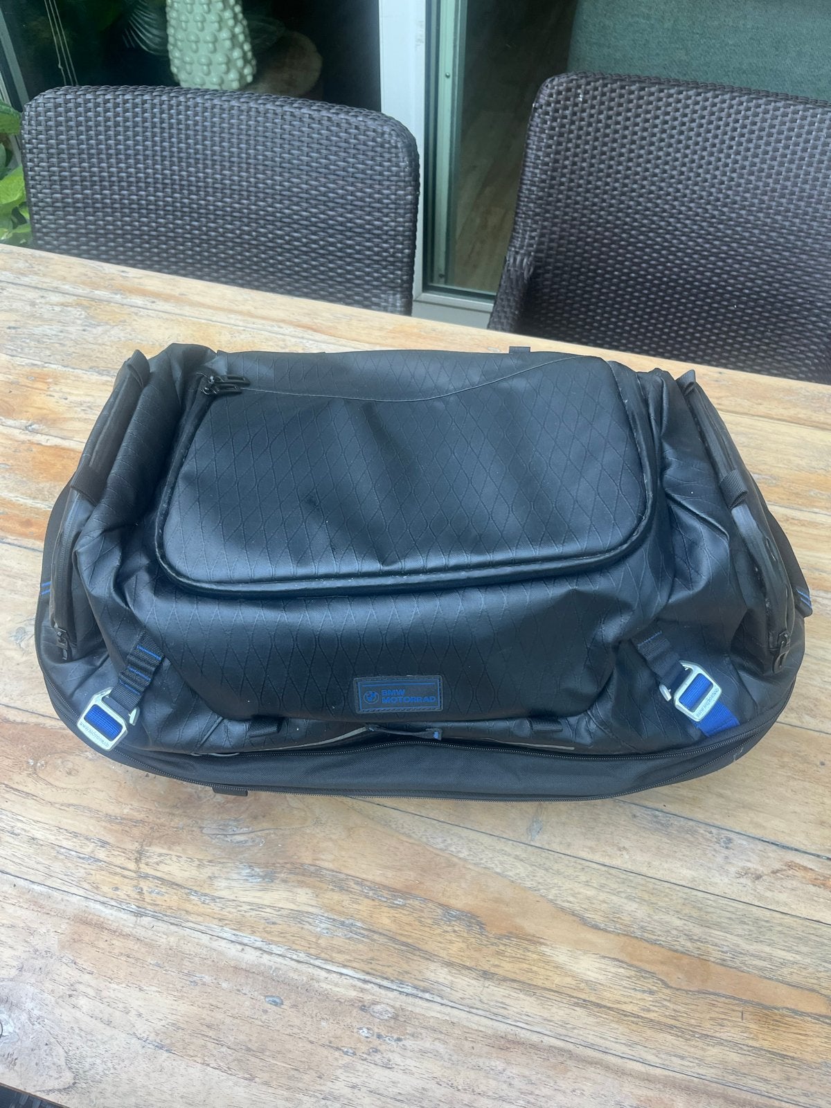 BMW Motorrad Reistas/Duffel Bag - Zwart/Blauw, Ophalen, Zo goed als nieuw
