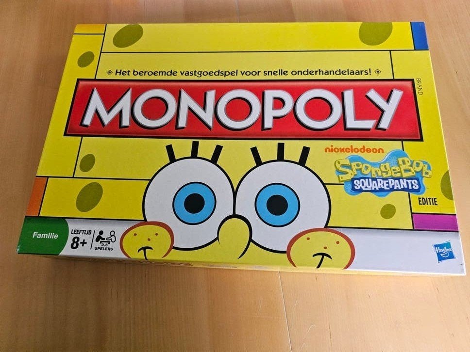 Monopoly SpongeBob SquarePants Editie - Zo goed als nieuw, Drie of vier spelers, Ophalen of Verzenden, Zo goed als nieuw, Hasbro
