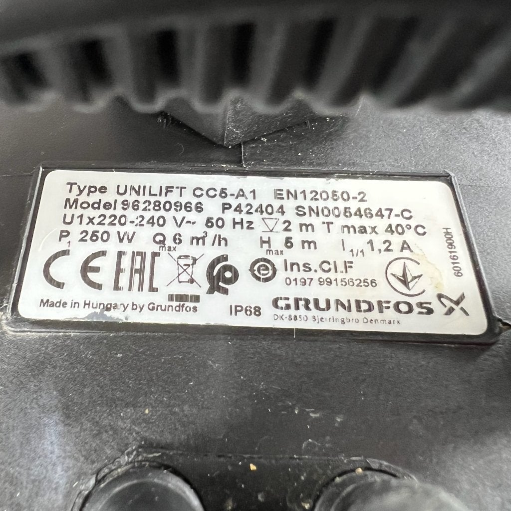Grundfos Unilift CC5-A1 Dompelpomp | 409968, Tuin en Terras, Waterpompen, Ophalen of Verzenden, Gebruikt, Handmatig, Dompelpomp