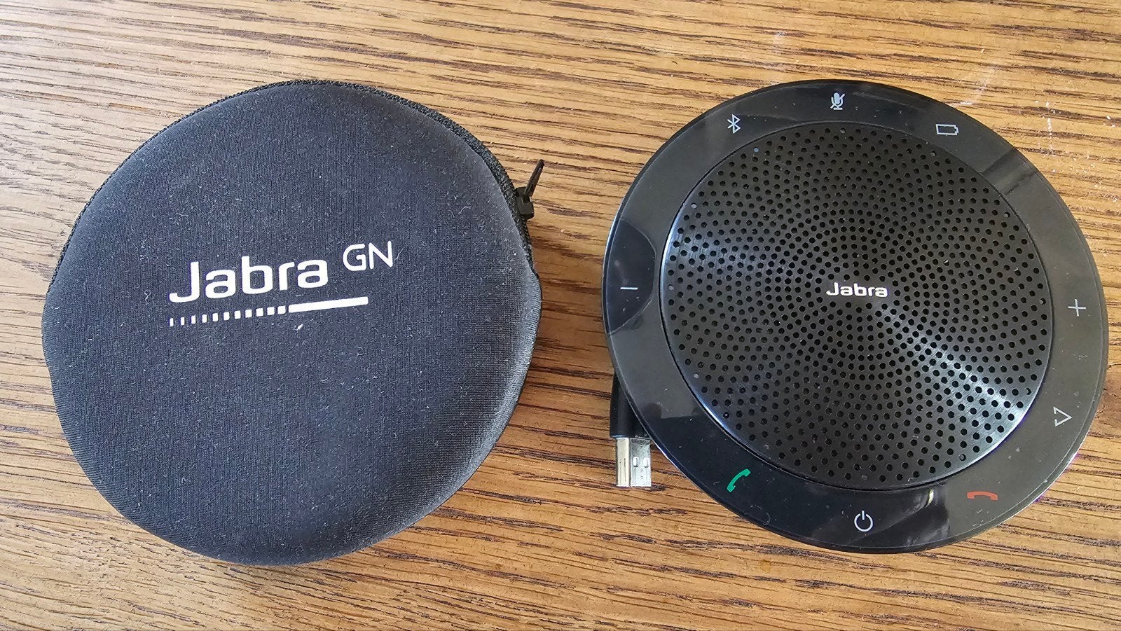 Jabra Speak PH5002W USB Bluetooth Speakerphone met hoesje, Ophalen of Verzenden