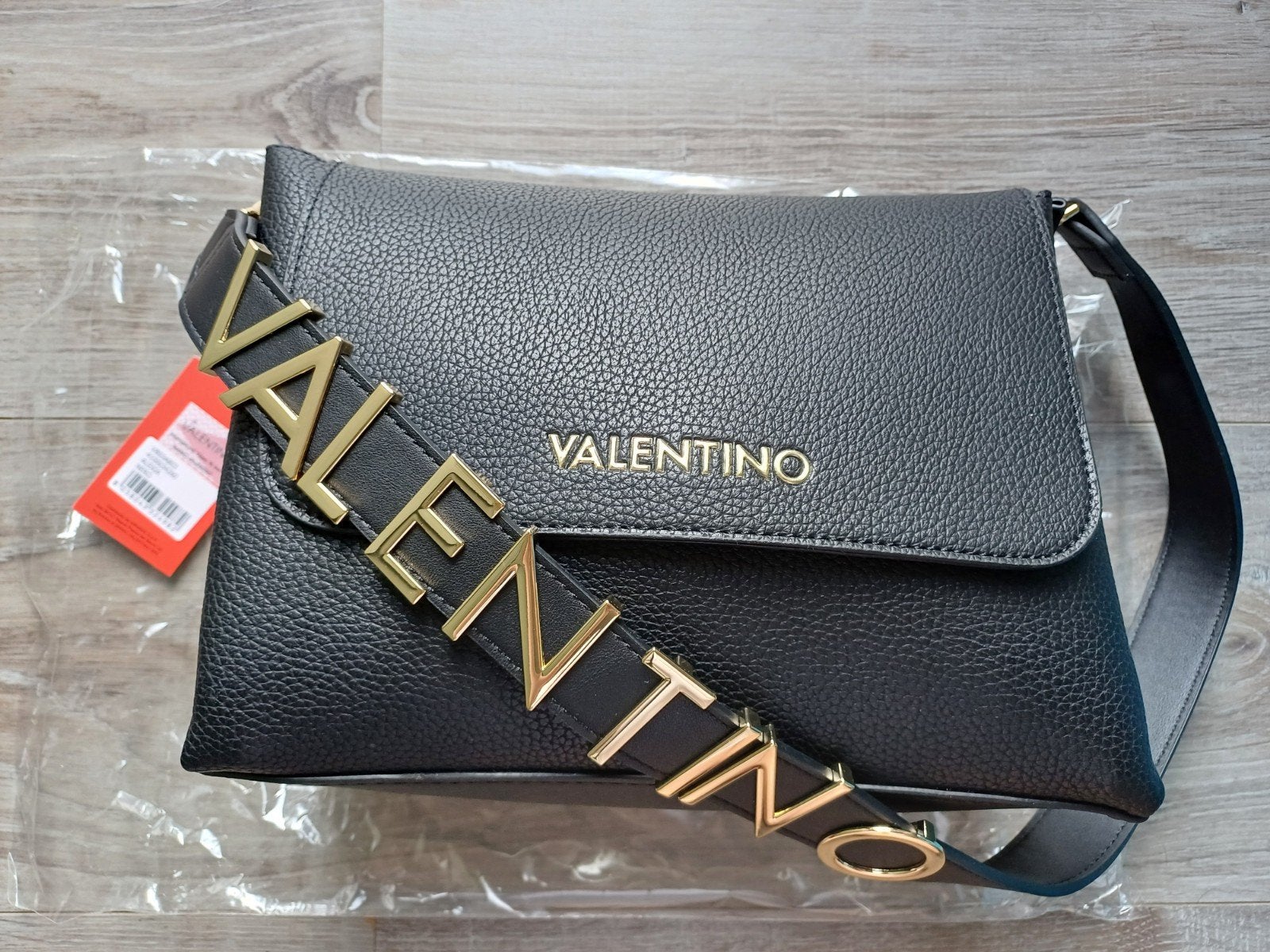 Nieuwe Valentino Bags Schoudertas Flap Alexia Satchel Black, Ophalen of Verzenden, Nieuw, Zwart, Handtas