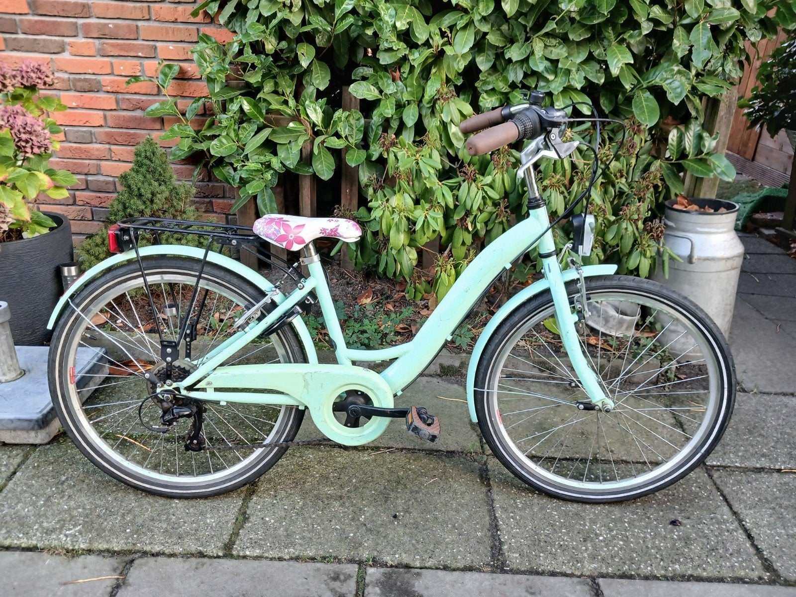 leuke gebruikte 24 inch meisjes fiets, Velgrem, Handrem, Ophalen, Overige merken
