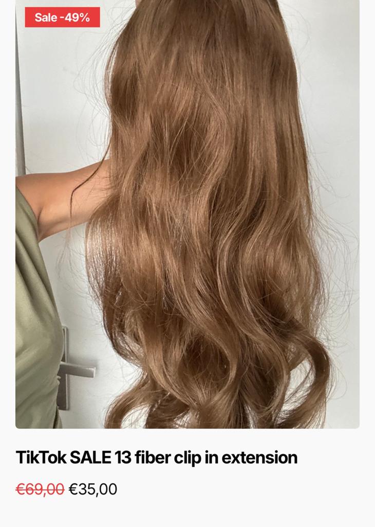 Clip in Extensions Fibre Hair 200gram 60cm golvend Nieuw New, Ophalen of Verzenden, Nieuw, Pruik of Haarverlenging