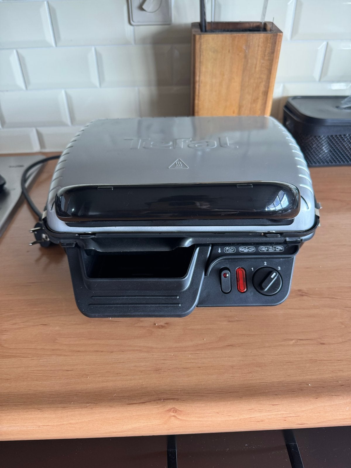 Tefal OptiGrill GC3050 Contactgrill - Zo goed als nieuw, Witgoed en Apparatuur, Grillplaten, Ophalen, Zo goed als nieuw, Tafelgrill