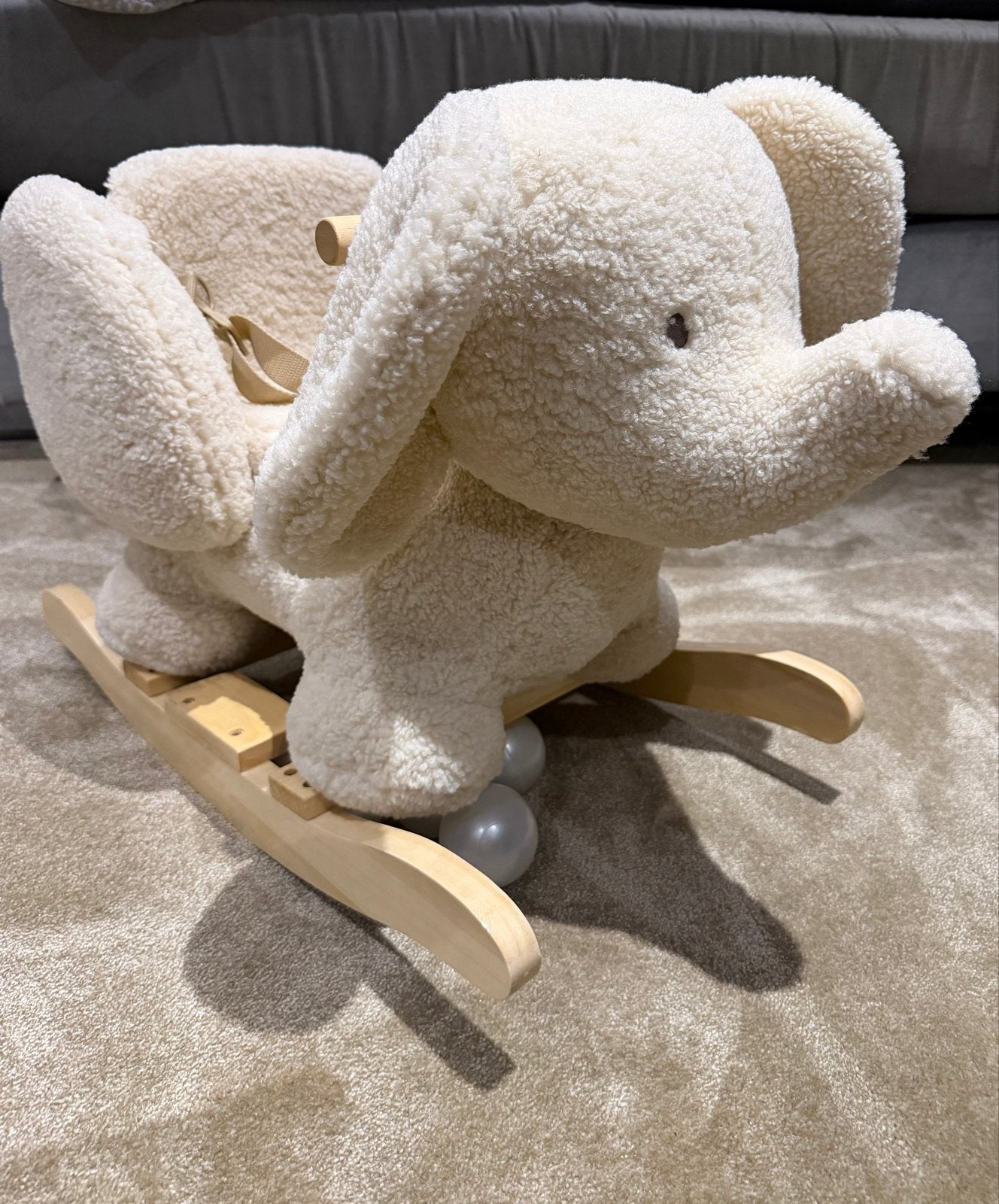 Nattou Olifant Teddy Ecru Schommelpaard - Zo goed als nieuw, Ophalen, Zo goed als nieuw