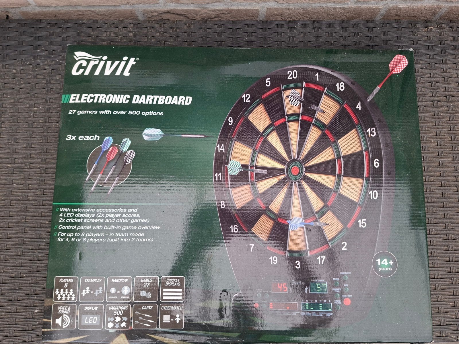 Elektrisch dartbord, Ophalen, Zo goed als nieuw, Dartbord, Soft tip