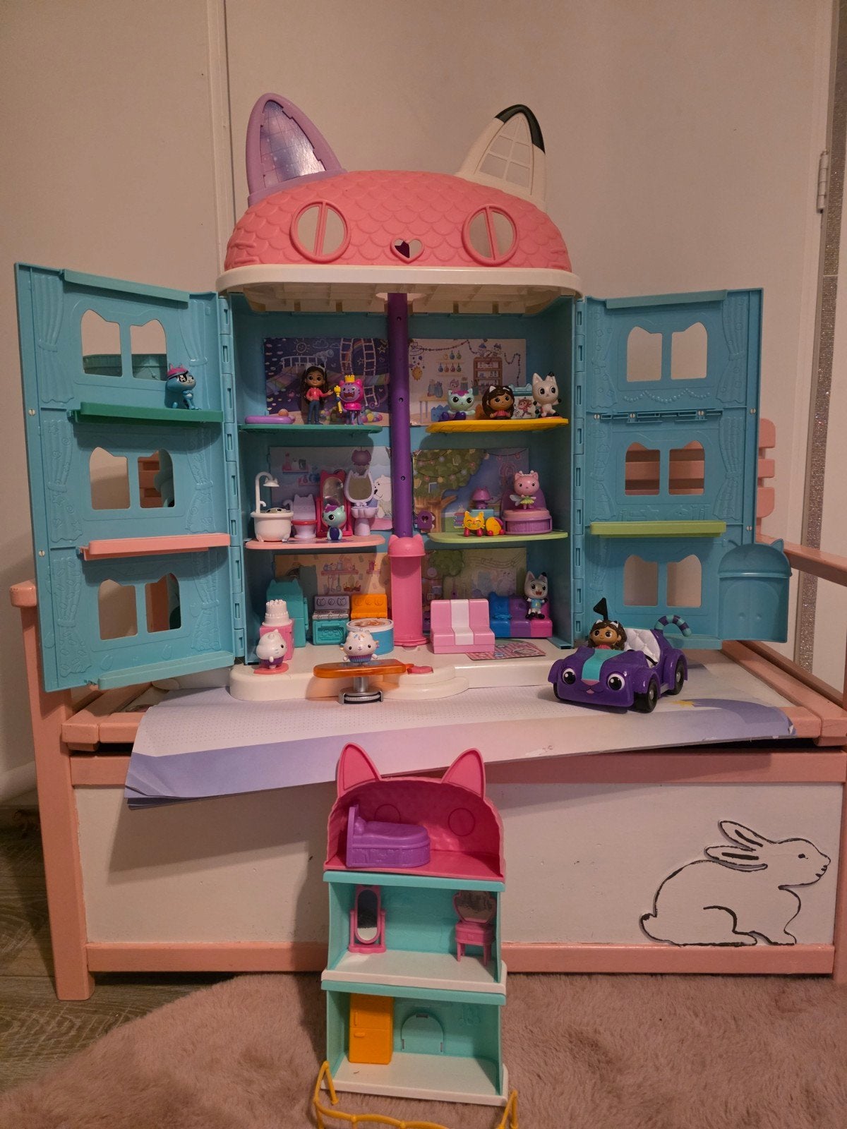 Groot Gabby Cat Poppenhuis met meubels en figuren, Ophalen, Gebruikt, Poppenhuis