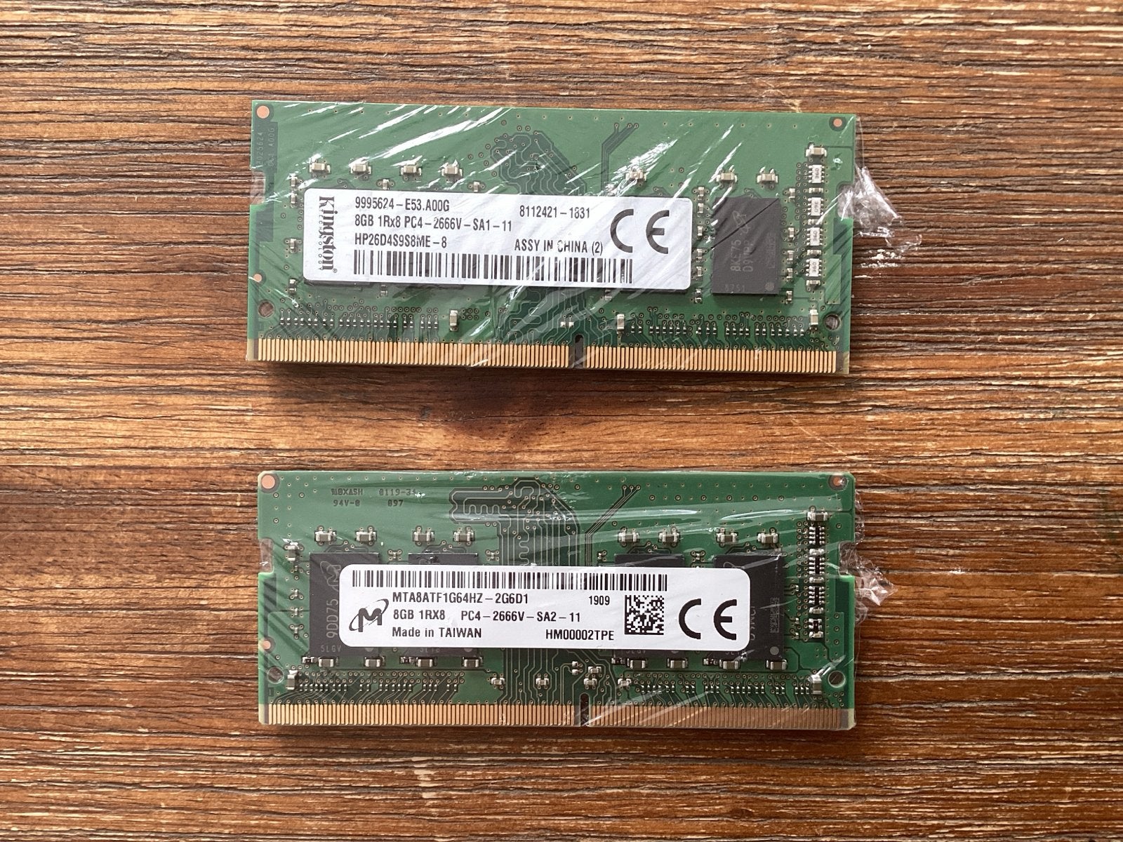 2x 8GB DDR4 RAM Geheugenmodules (2666V), Computers en Software, Server, DDR4, 8 GB, Nieuw