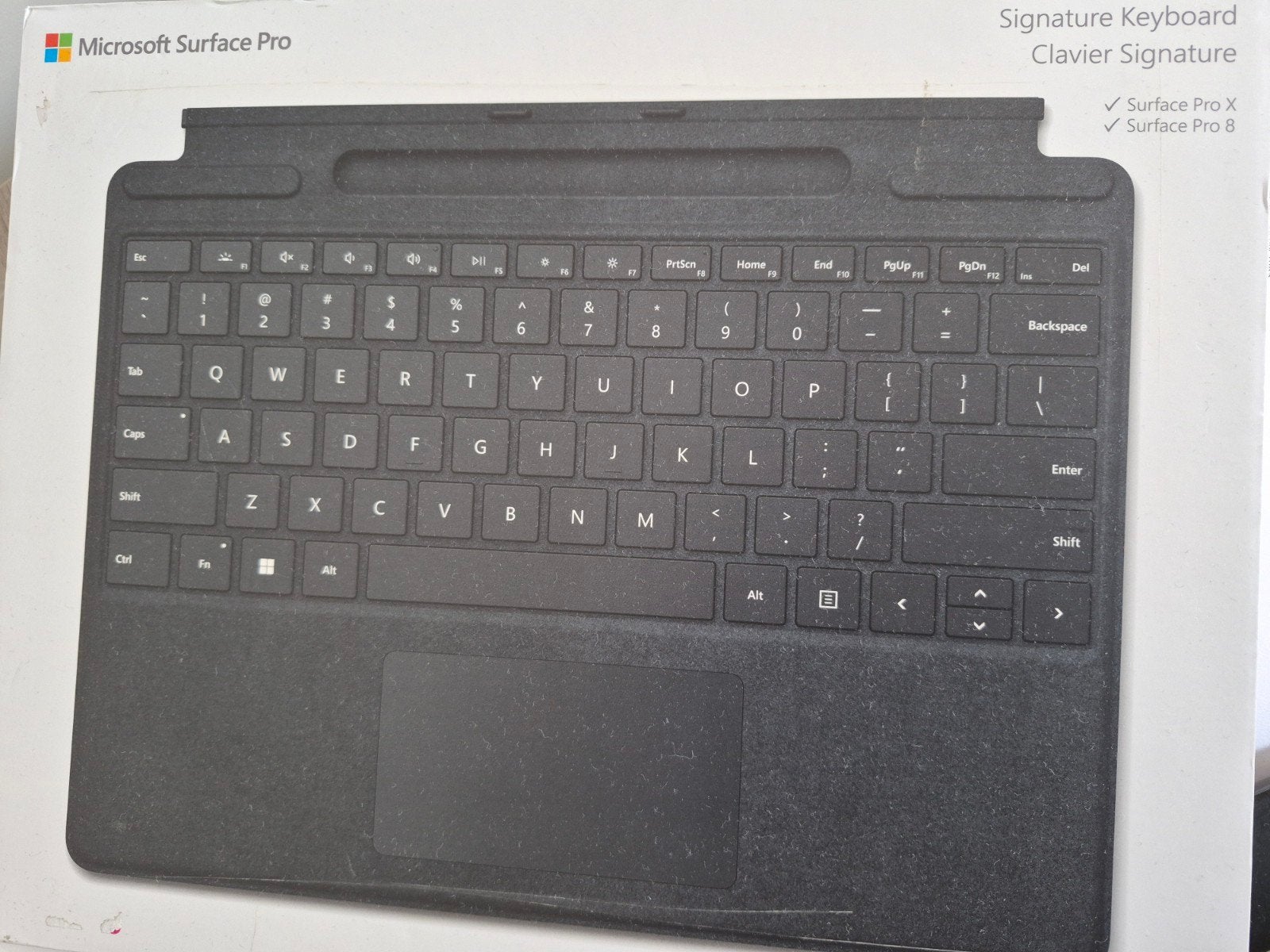 Microsoft Surface Signature Keyboard met doos (Defect), Ophalen of Verzenden, Niet werkend, Multimediatoetsen, Qwertz