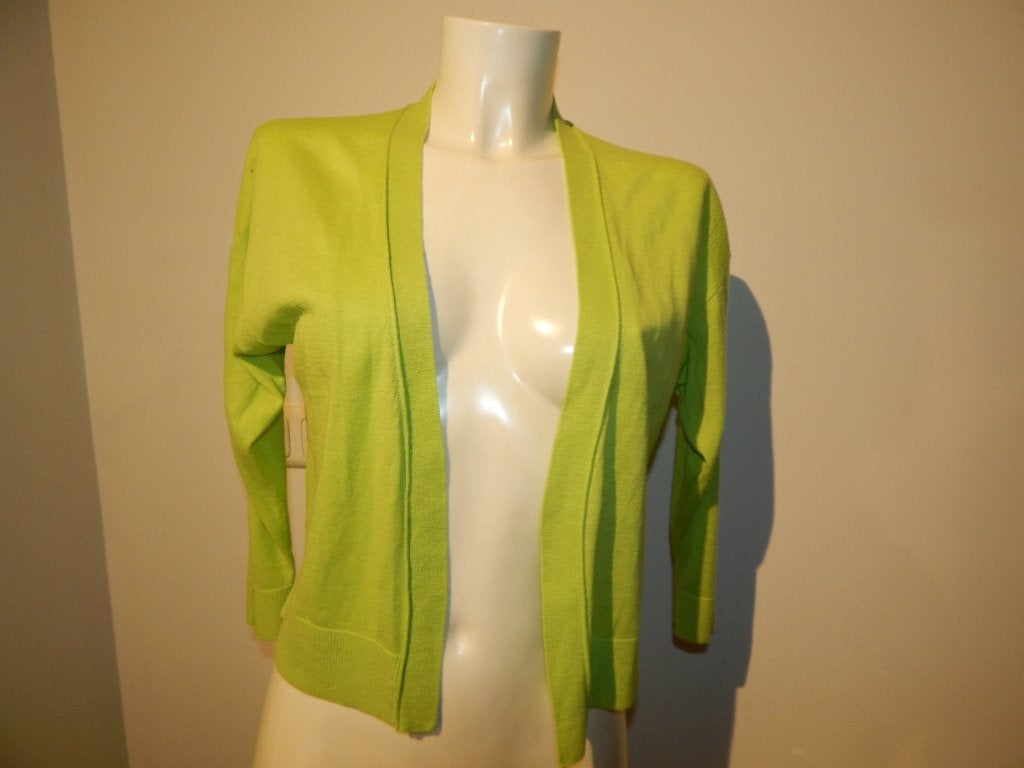 Marccain deels linnen vest breisel opdruk zijkant lime 36/38, Kleding | Dames, Verzenden, Zo goed als nieuw, Maat 36 (S), Marccain