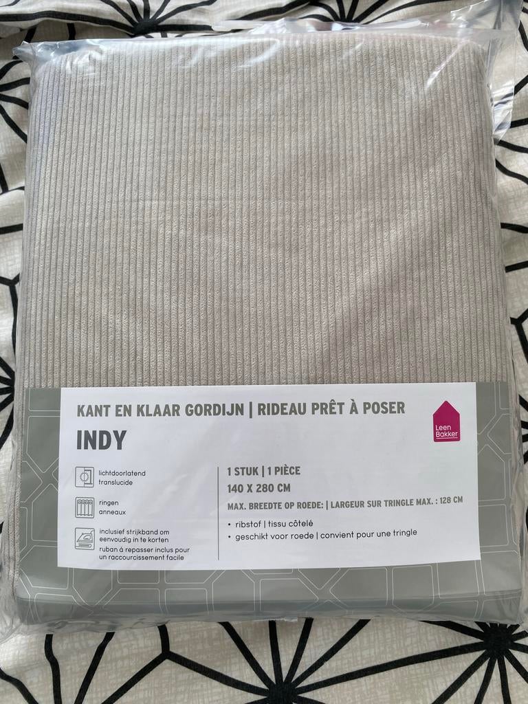 Nieuwe Leen Bakker gordijnen, 10 stuks beschikbaar, Ophalen, 100 tot 150 cm, 200 cm of meer, Beige