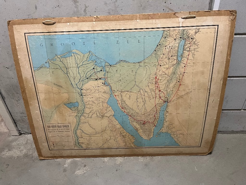 Schoolplaat Egypte en Sinai-Schiereiland, Antiek en Kunst, Antiek | Schoolplaten, Ophalen of Verzenden, Geschiedenis