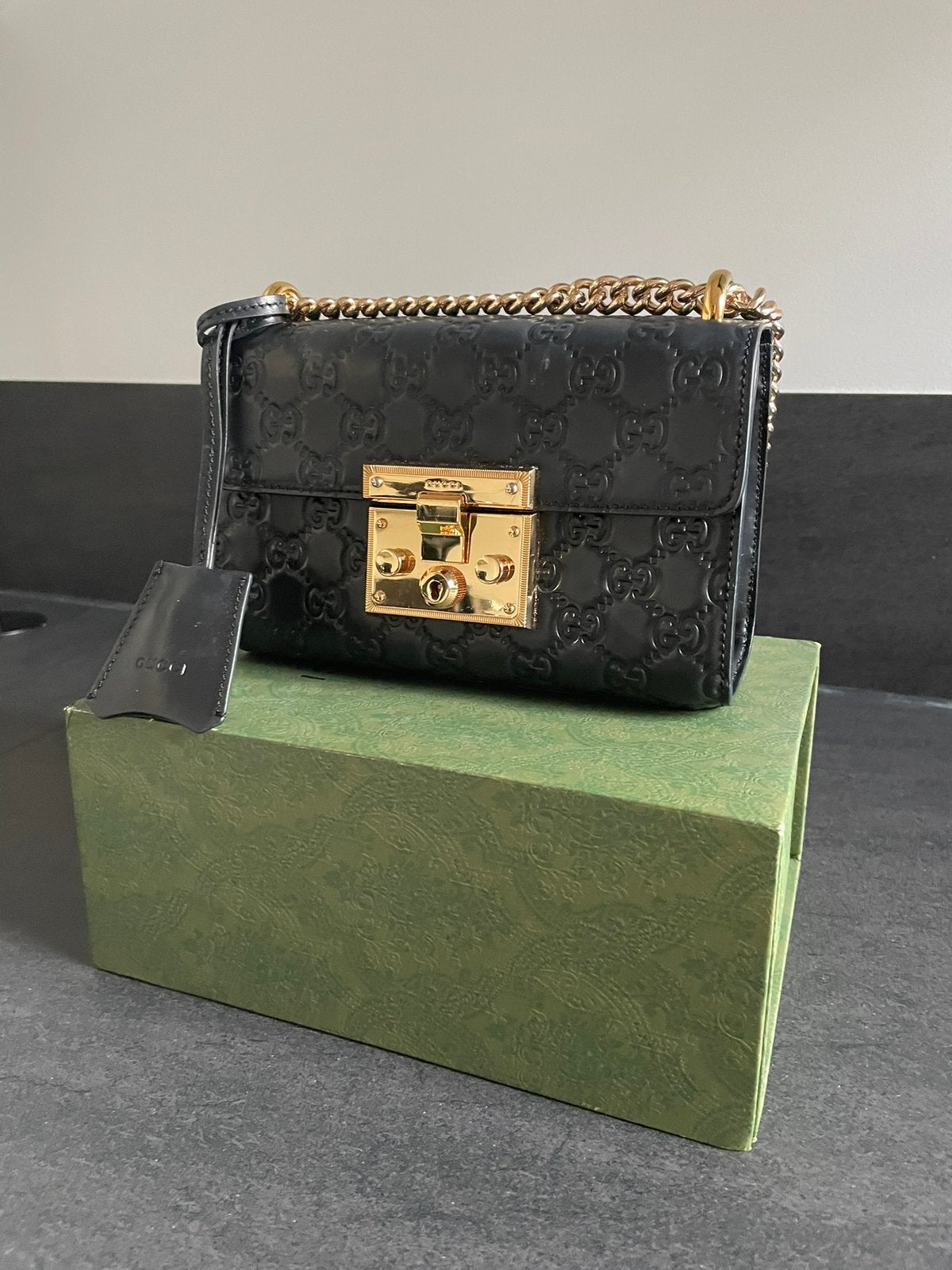 Gucci bag leather (authenthic), Ophalen of Verzenden, Zo goed als nieuw, Zwart