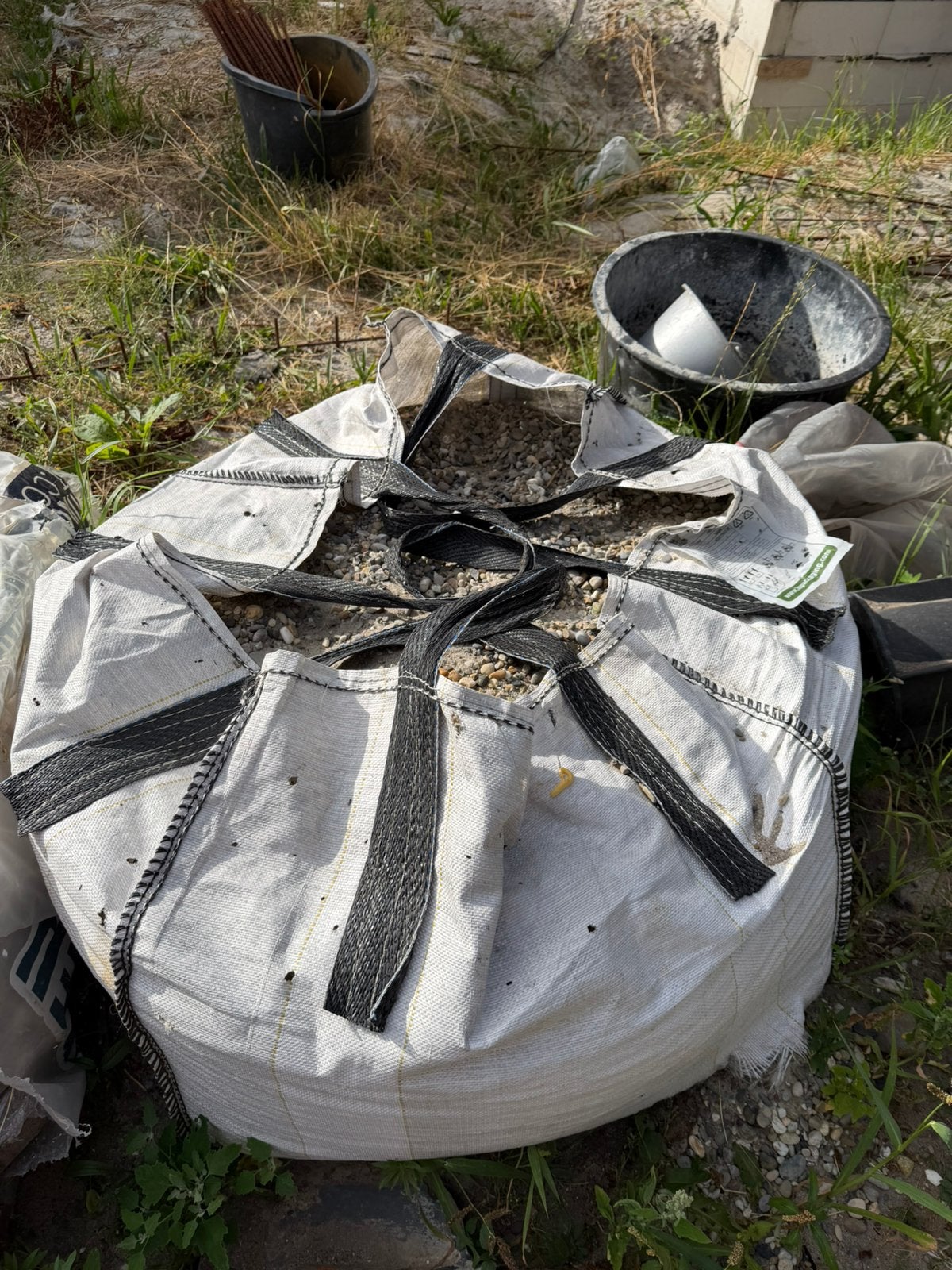 Halve bigbag zand/grind, Ophalen