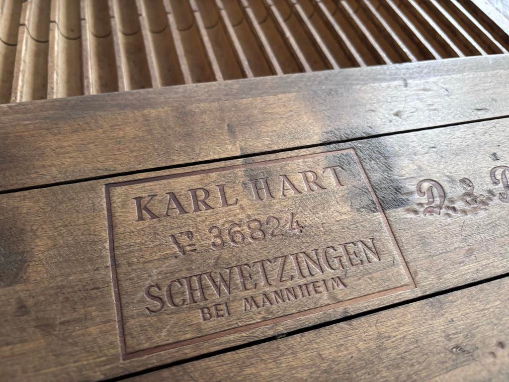 Antieke houten sigarenmal van Karl Hart, Schwetzingen, Ophalen of Verzenden