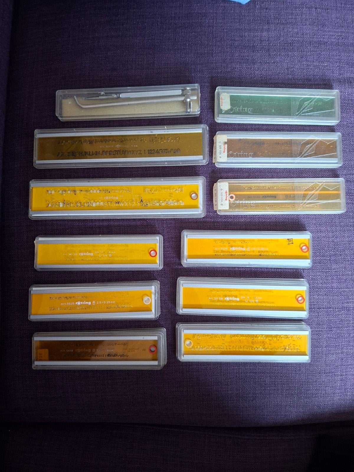 Rotring Tekensjablonen Set - Diverse Maten en Types, Ophalen, Gebruikt