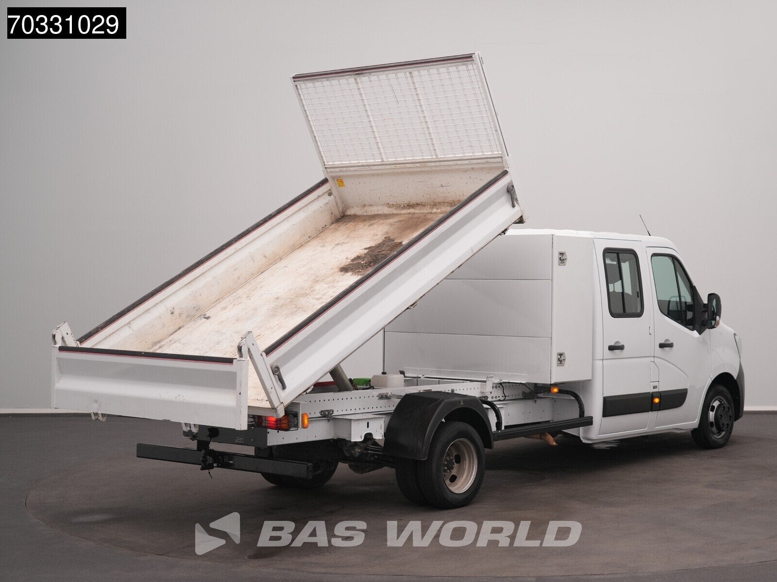 Renault Master 130PK Dubbel Cabine Kipper met Kist Dubbelluc, Auto's, Stof, Euro 6, 4 cilinders, Bedrijf