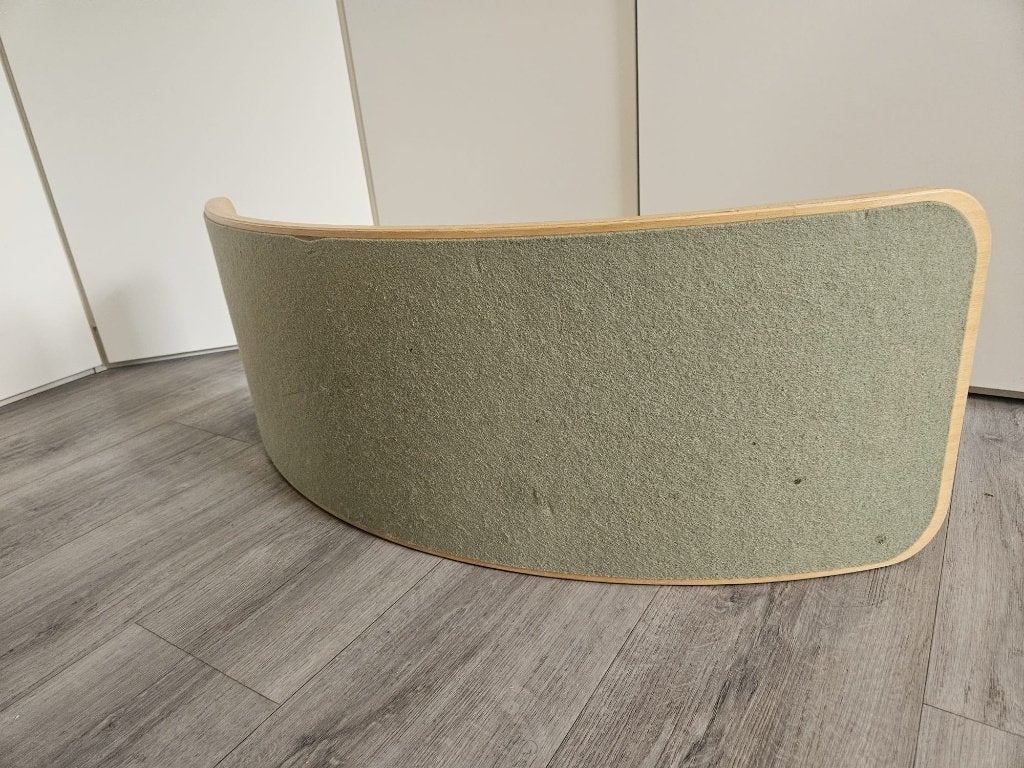 Foto 4 van Wobbel Original Houten Balansbord met Olijfgroen Vilt