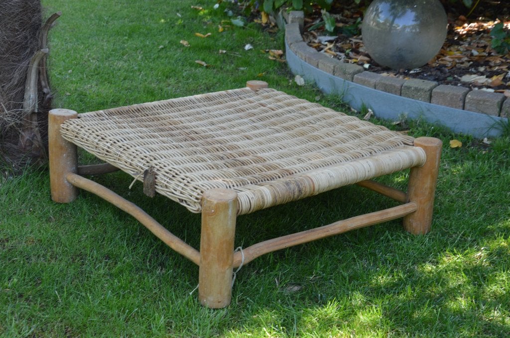 Rivièra Maison Rustic Rattan Can Bute Stool - hondenmand 60c, Ophalen of Verzenden, Nieuw, Riet