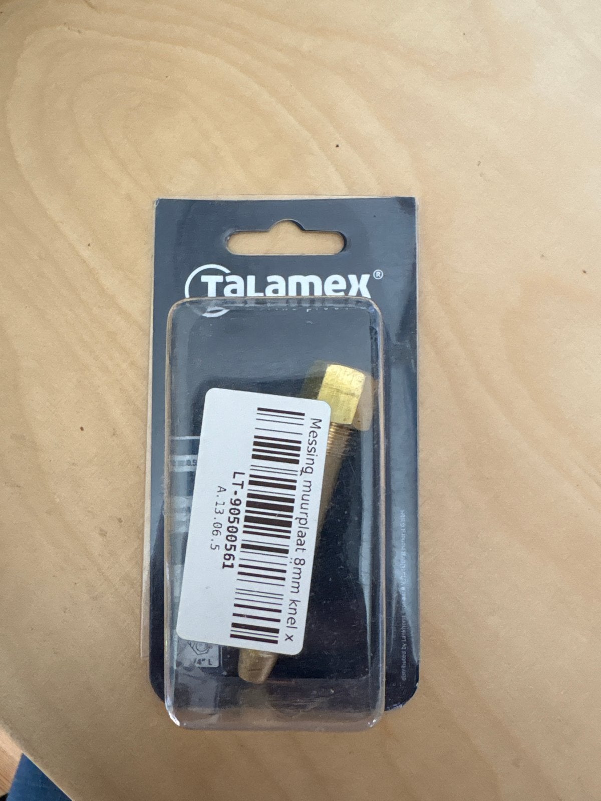 Talamex Messing Muurplaat 8mm knel x 1/4" L, Ophalen of Verzenden, Nieuw, Motor en Techniek