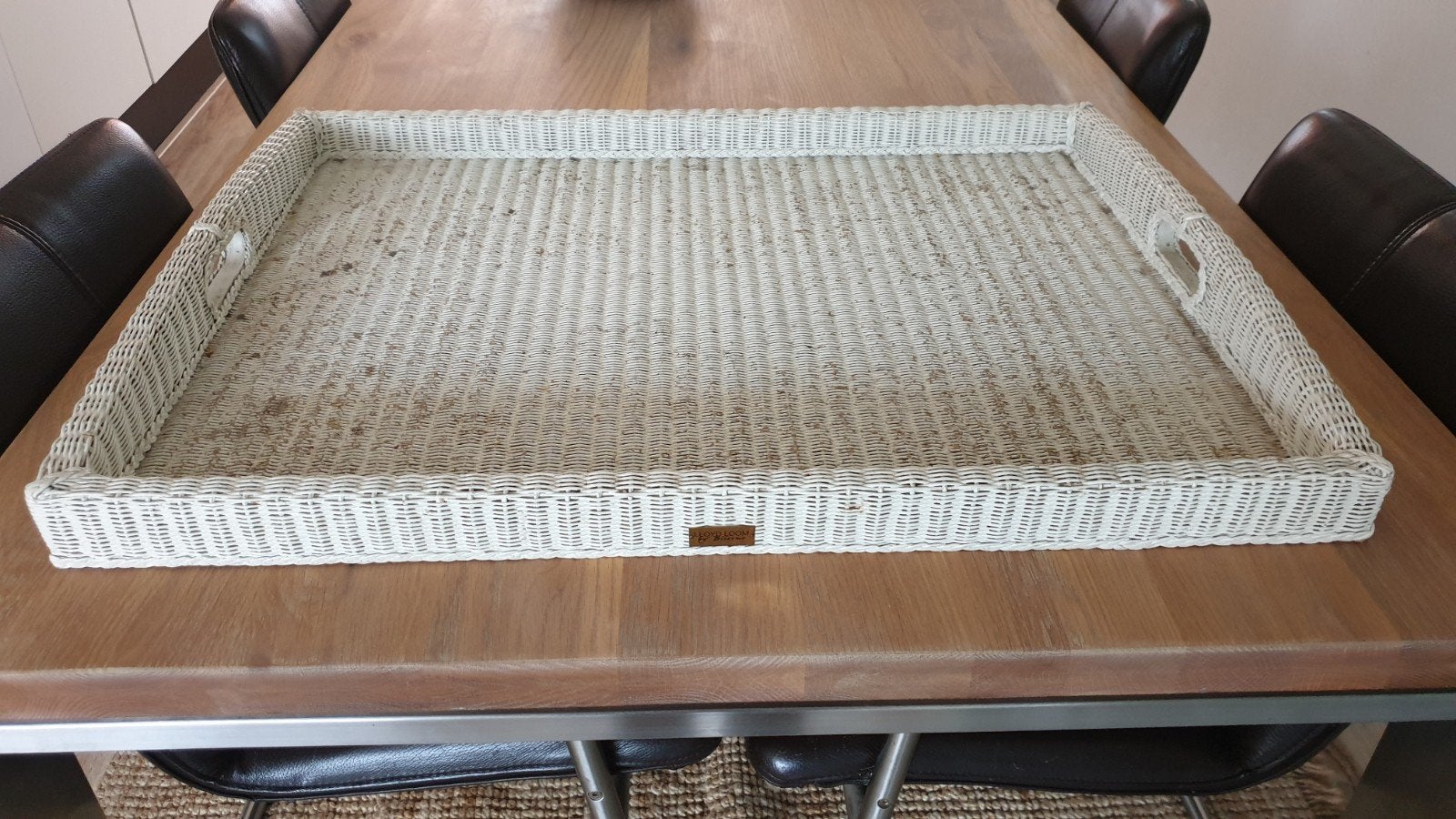 Lloyd Loom by Bllomz Dienblad - Wit, Rechthoekig, Ophalen, Overige materialen, Gebruikt, Met handvatten